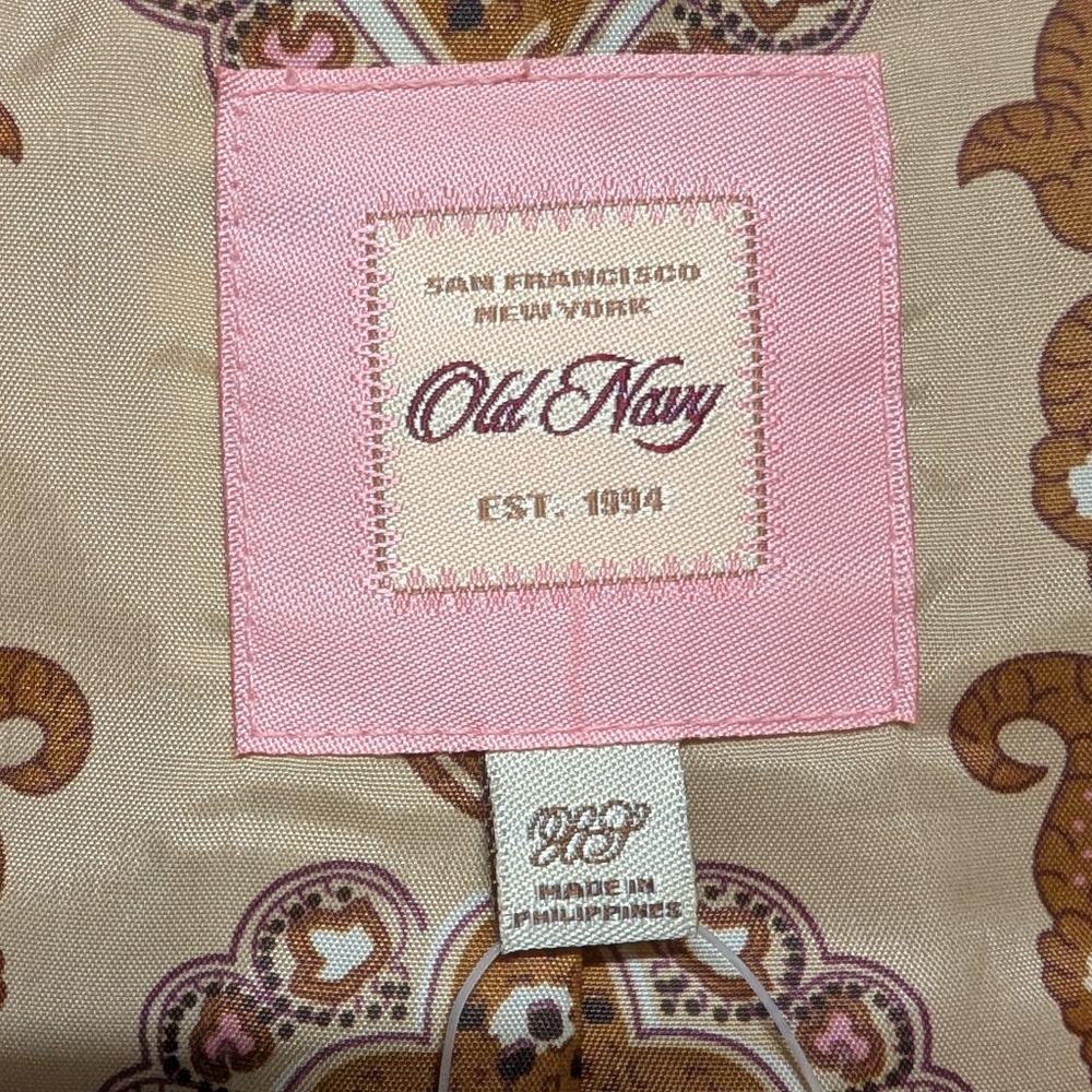 Vintage OLD NAVY Women's Tan Velvet Blazer Y2K Jacket NWOT Deadstock (XS) - Picture 4 of 9